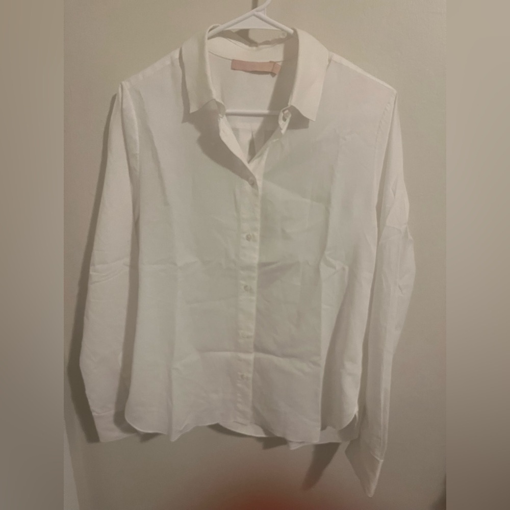 BROOK COLLECTION Classic White Button-Up Shirt SIZE 6